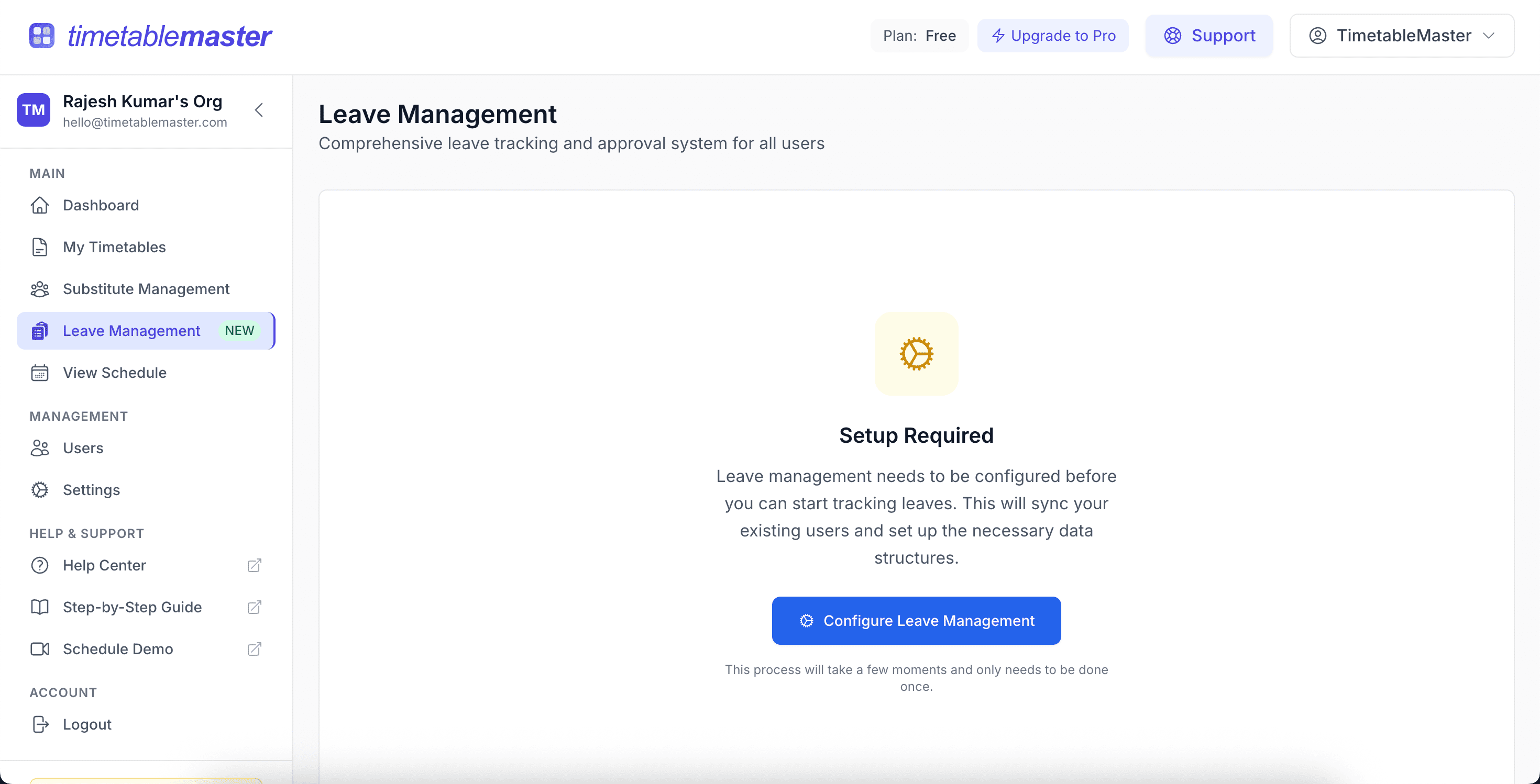 1. How to Set Up the Leave Management System