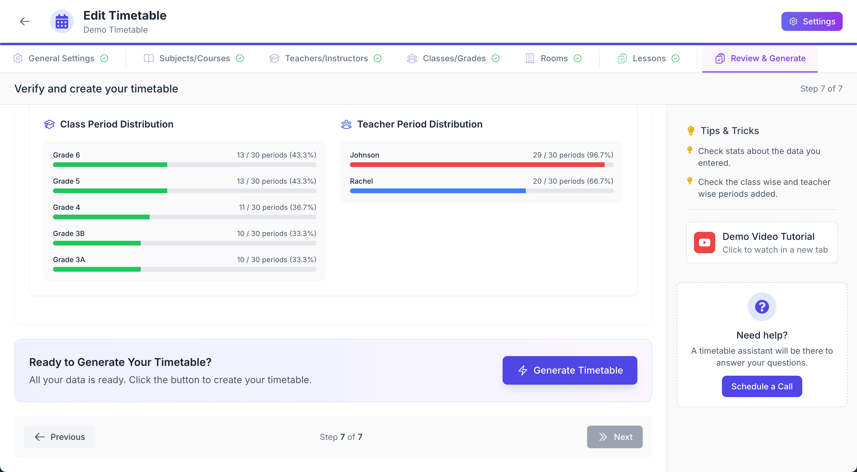 Step 7: Review and Generate